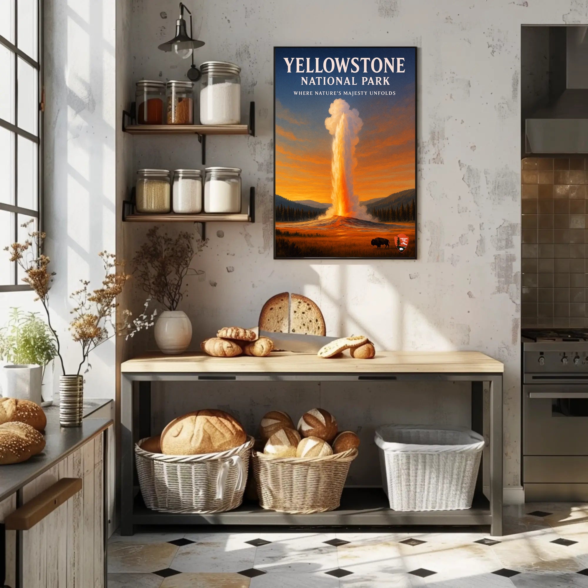 Yellowstone National Park Where Nature's Majesty Unfolds Poster PosterGoat