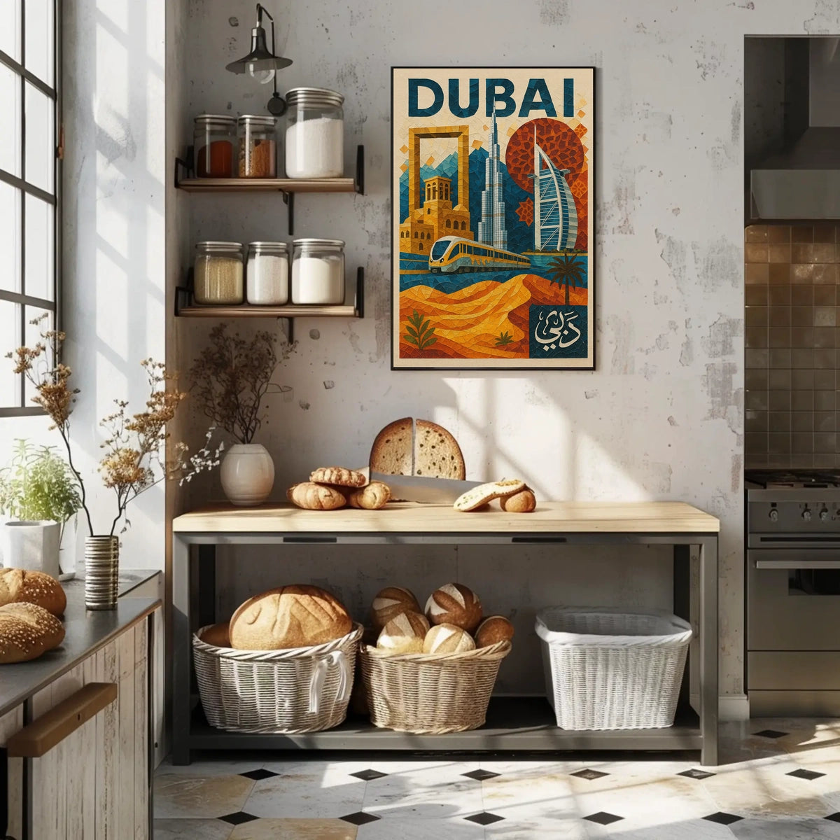 Dubai Mosaic Poster Modernity And Tradition Home Decor