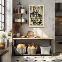 Trump Visionary Leadership Patriotic Abstract Art Poster