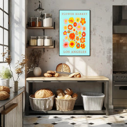 Los Angeles Flower Market Poster