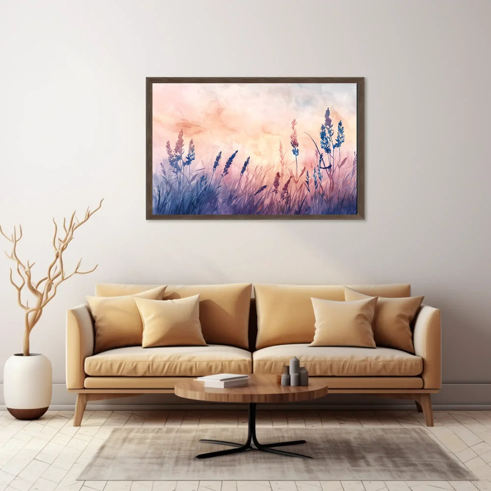 Serene Nature-Inspired Watercolor Landscape Art Poster