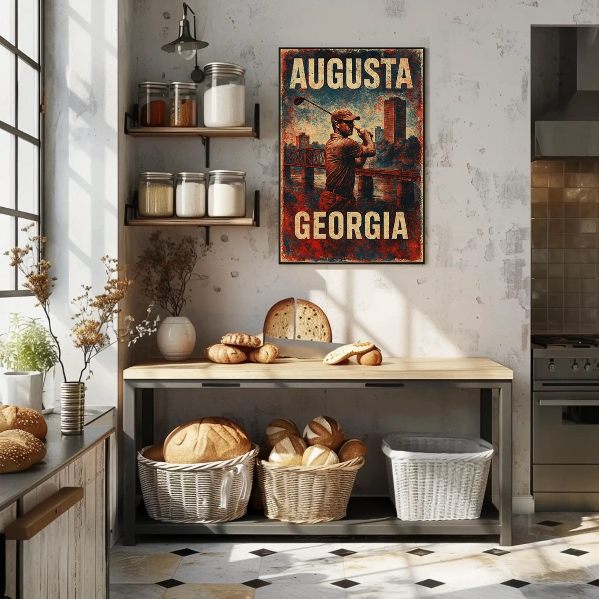 Augusta Georgia Golf Scenic Heritage Wall Art Print Inspired Wanderlust Home Decor Poster