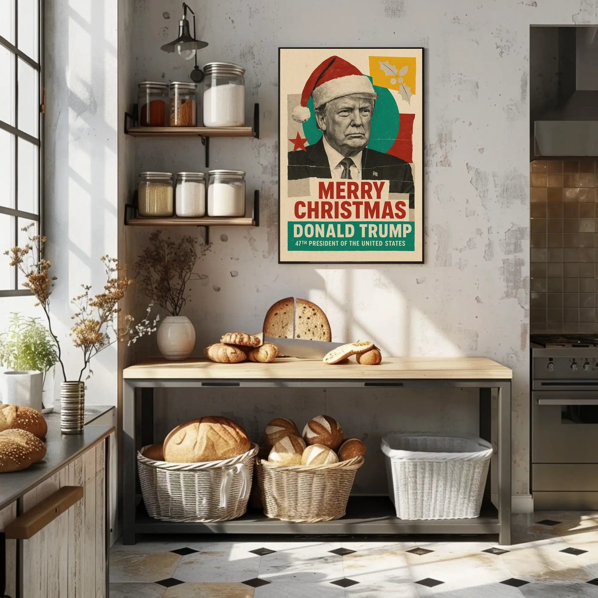 Merry Christmas Santa Claus Political Statement Poster