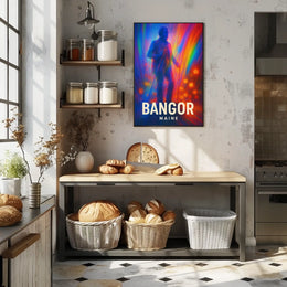 Bangor Maine Vibrant Tribute Wanderlust Poster