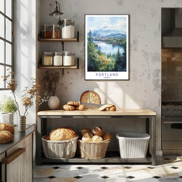 Portland Scenic View Poster PosterGoat