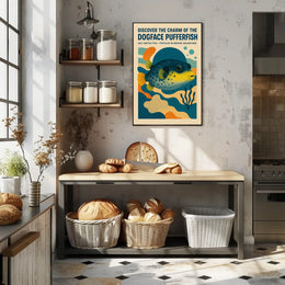 Dogface Pufferfish Poster Wall Art Print PosterGoat