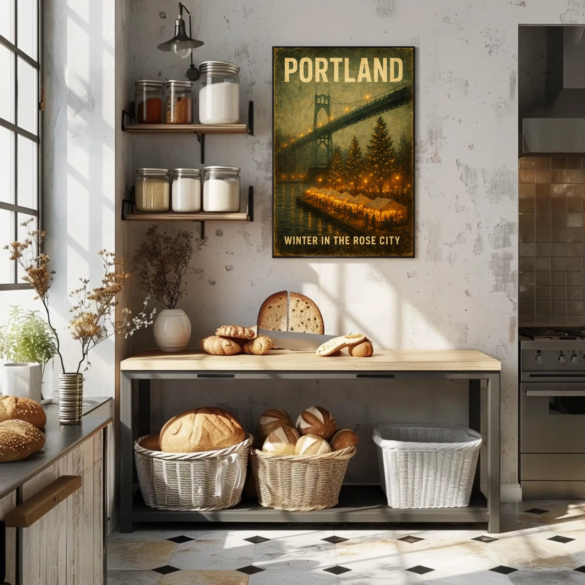 Winter In Portland Poster
