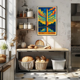 District of Columbia Vibrant Skyline Poster