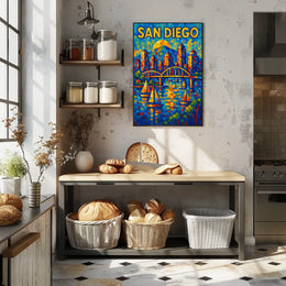 San Diego Skyline Poster