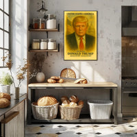 Donald Trump 45th President of the United States Vintage Watercolor Poster