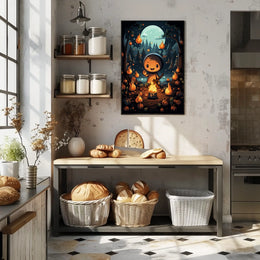 Enchanted Forest Campfire Poster