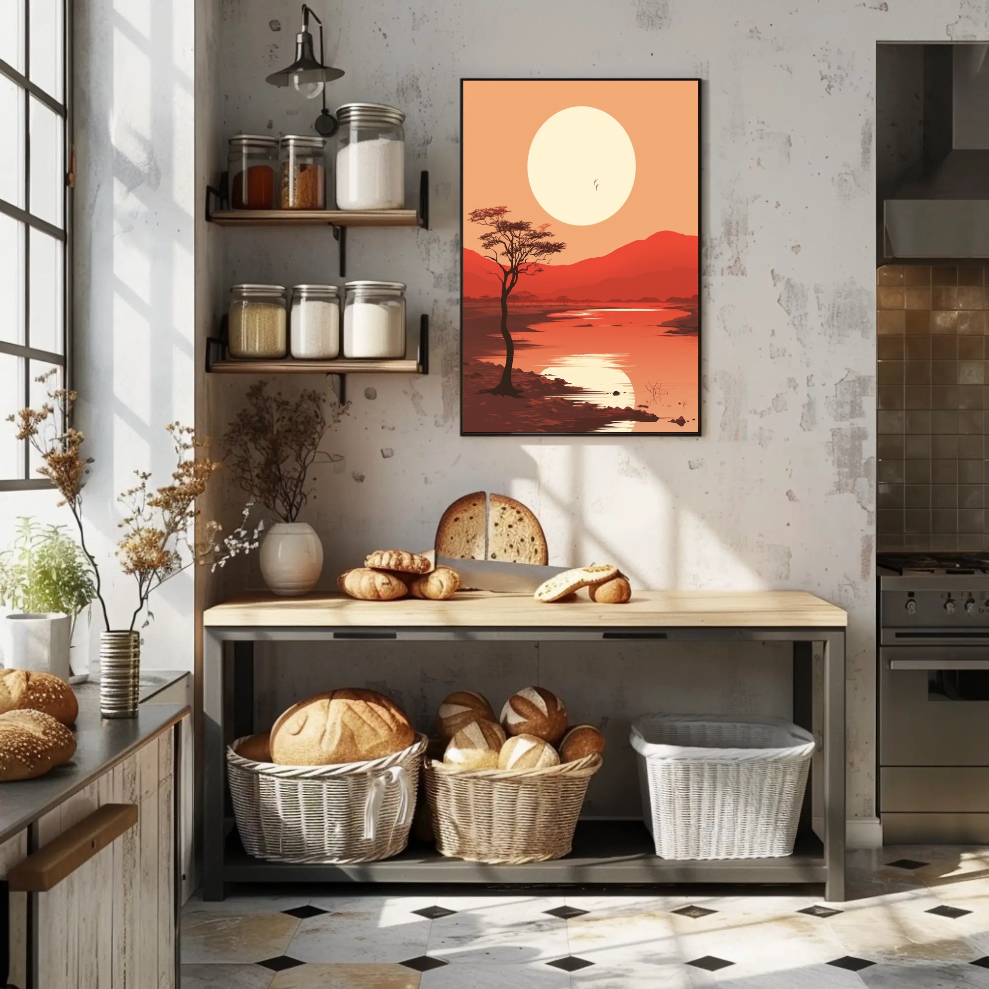 Tranquil Sunset Over The Savannah Poster