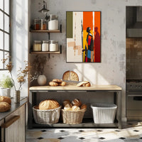 Cultural Silhouettes Vibrant Poster Wall Art