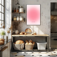 Good Vibes Soft Pink Minimalism Motivational or Quote Poster PosterGoat