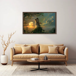 Romantic Fantasy Couple on Enchanted Hilltop Poster
