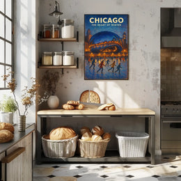 Chicago Heart Of Winter Cityscape Wall Art Decor Poster