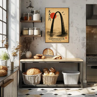 Gateway Arch National Park East Asian Art Ink Painting Poster
