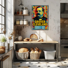 Grover Cleveland 24th President of the United States Street Art Mashup Poster
