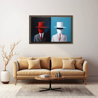 Faceless Figures Duality Abstract or Artistic Poster