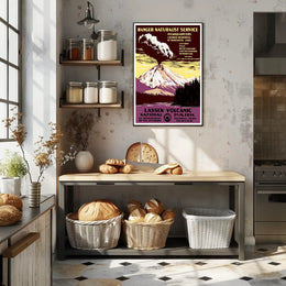 Lassen Volcanic National Park Scenic Travel Poster Print