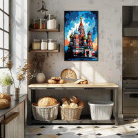 Saint Basil's Cathedral Whimsical Artistic Cultural Heritage Poster