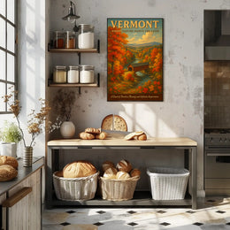 Vermont Scenic Poster Wall Art Nature Landscape Print