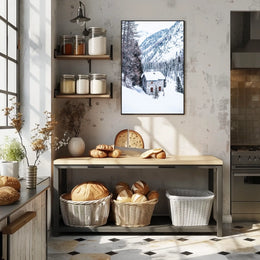 Winter Retreat in the Mountains Poster