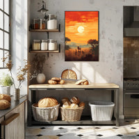 Serengeti Sunset Poster