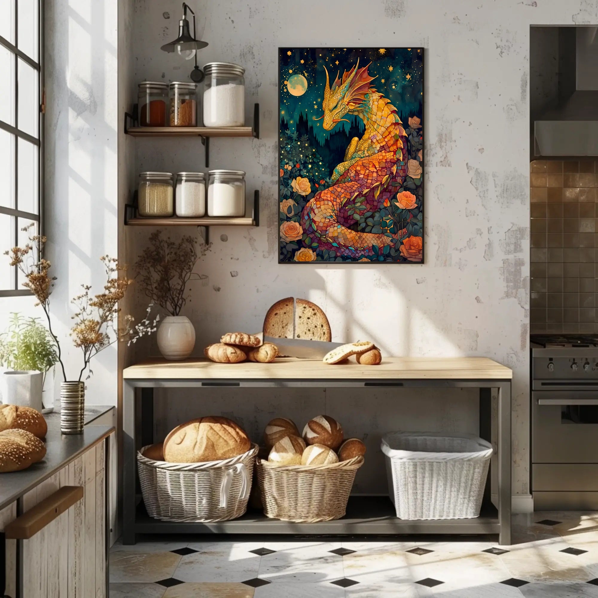 Mystical Dragon Garden Enchantment Fantasy or Mythology Poster