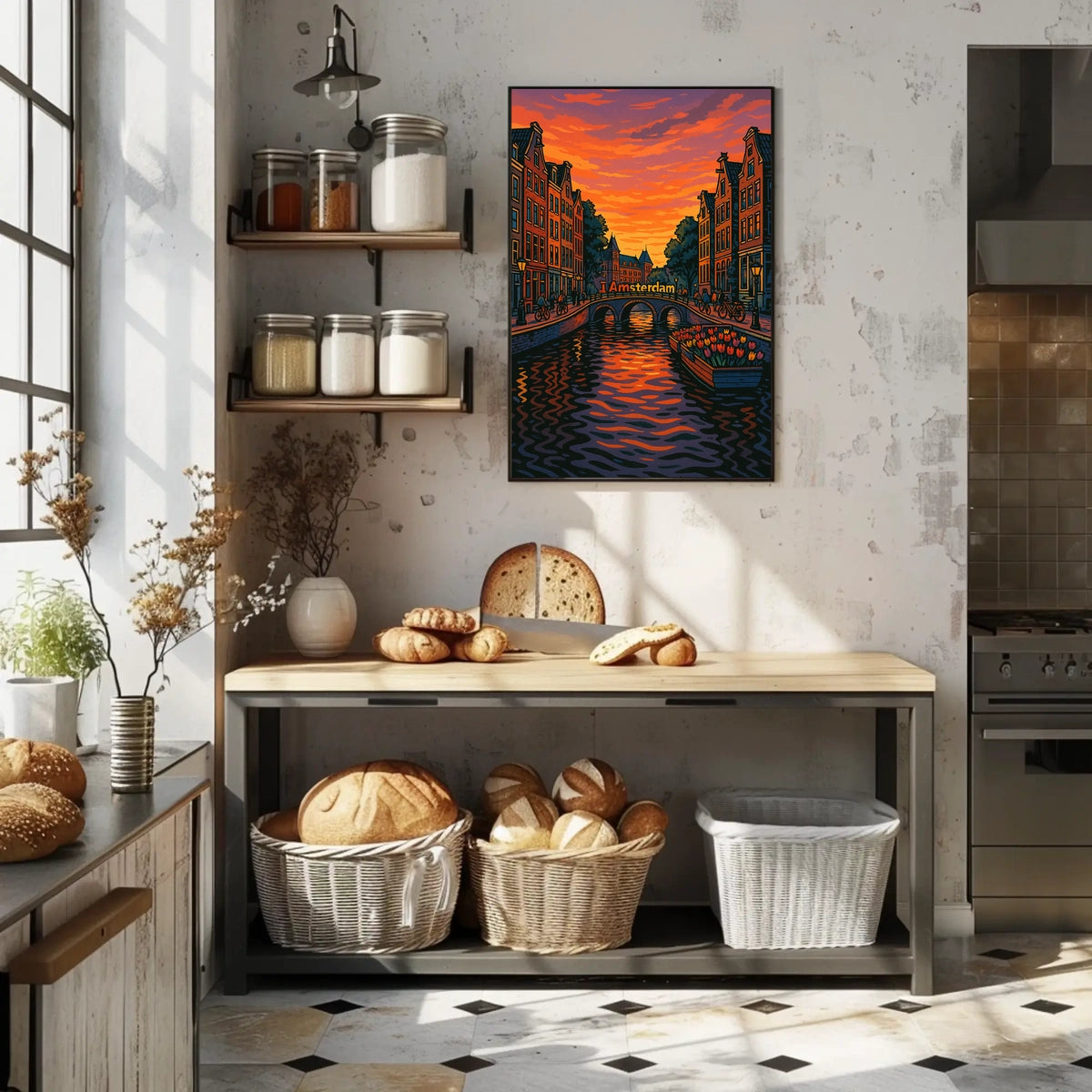 Amsterdam at Sunset Poster