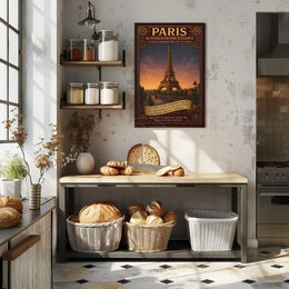 Parisian Elegance Vintage Travel Poster