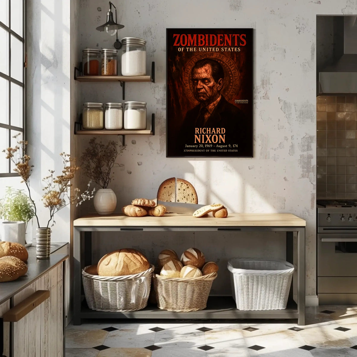 Richard Nixon 37th President of the United States Zombidents Poster Series