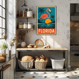 Florida Flamingo Poster