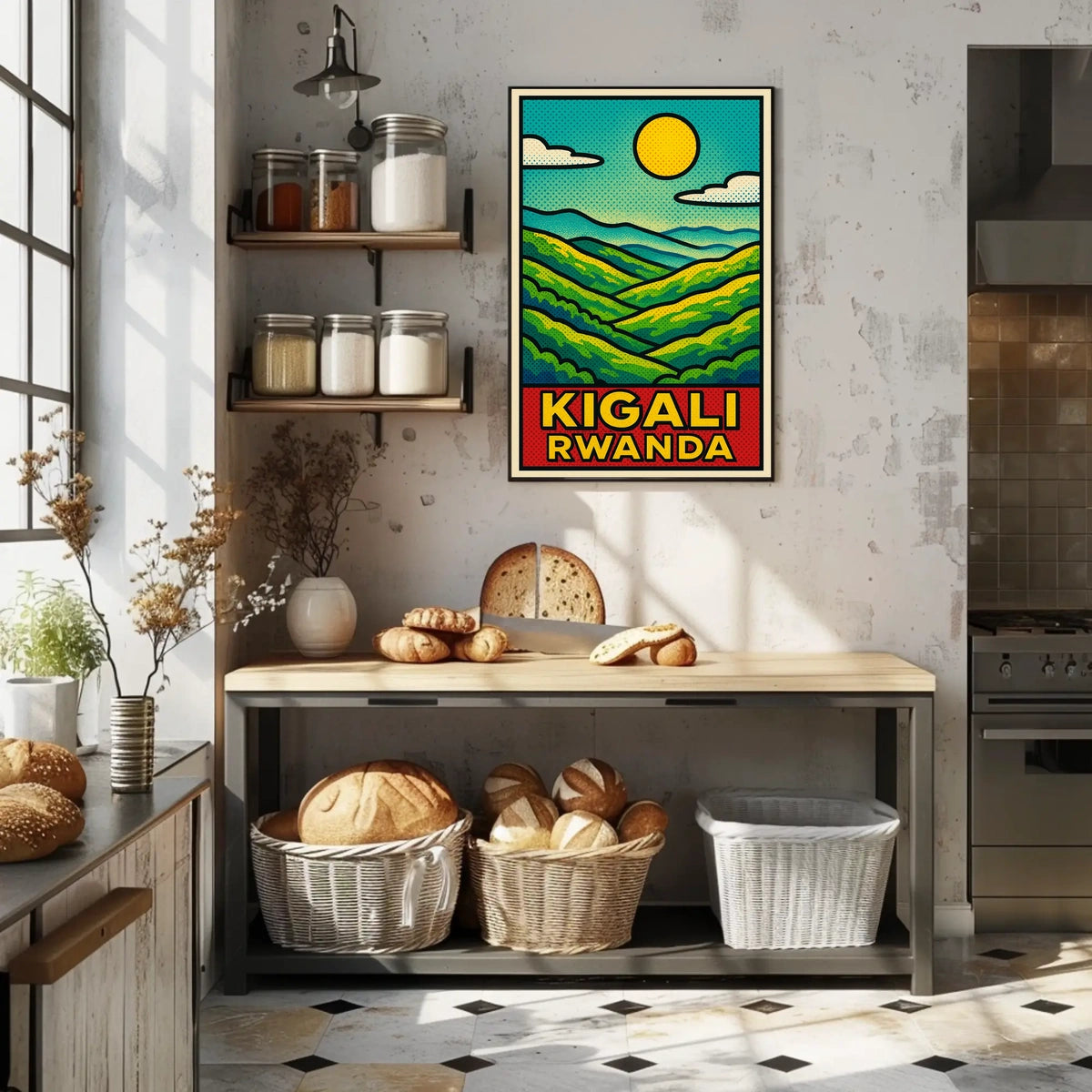 Kigali, Rwanda Vibrant Landscapes Poster