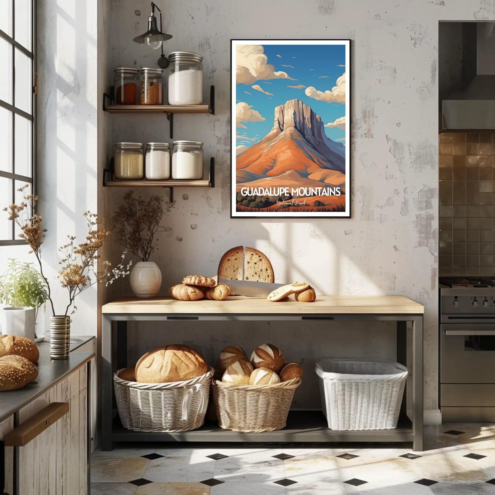 Guadalupe Mountains Poster Scenic National Park Print