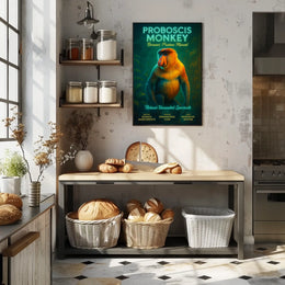 Proboscis Monkey Borneos Pristine Marvel Poster