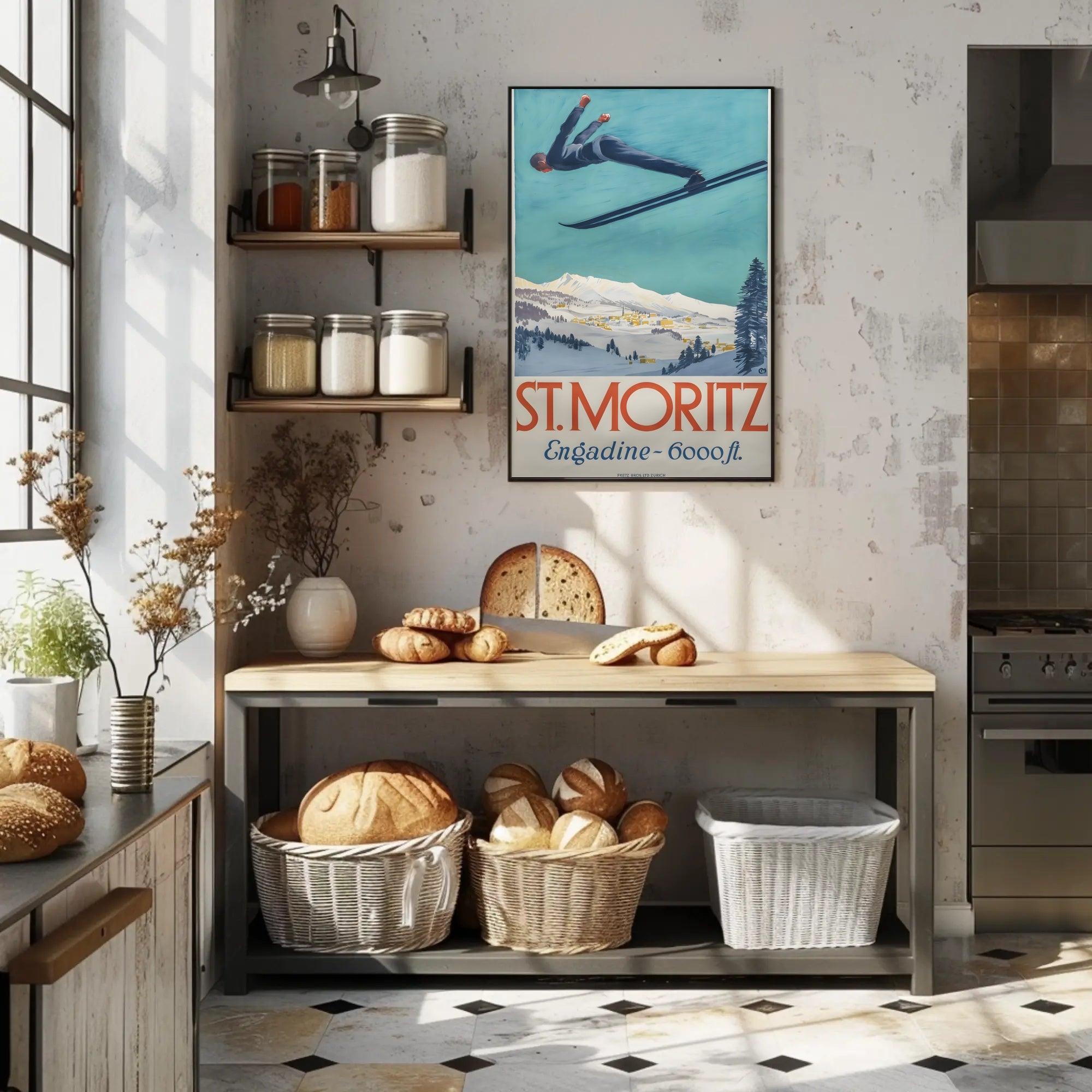 St. Moritz Ski Poster PosterGoat