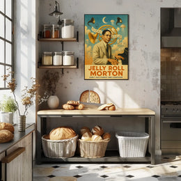 Jelly Roll Morton Early Jazz Pioneer Poster