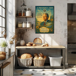 Jimmy Carter Civic Impact Presidential Artwork PosterGoat