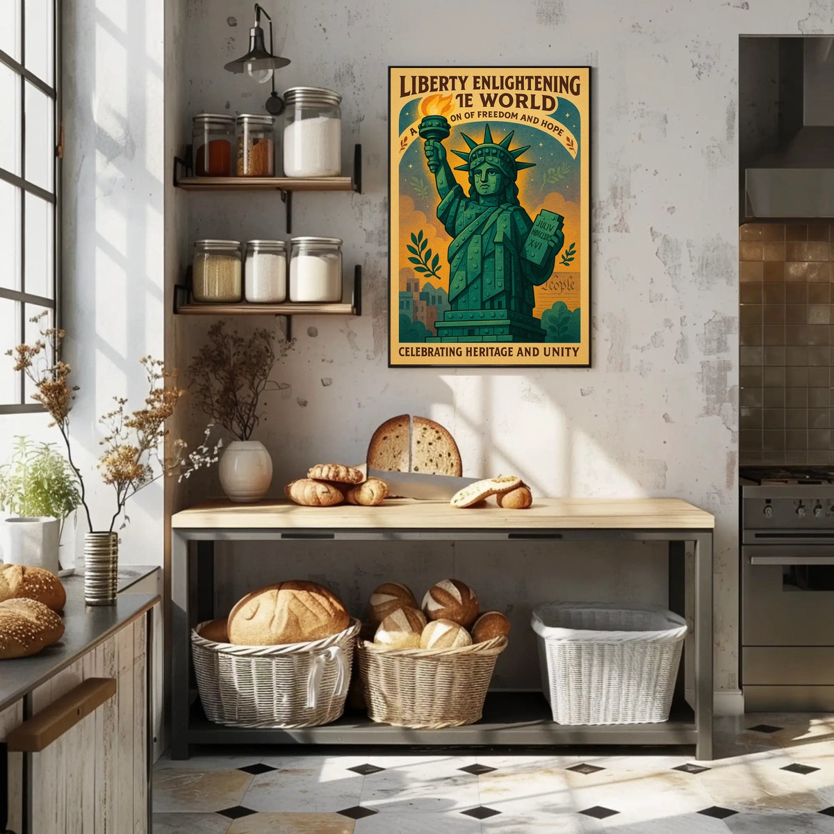 Statue of Liberty Vintage Patriotic Poster Art