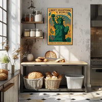 Statue of Liberty Vintage Patriotic Poster Art