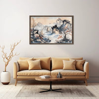 Elegant East Asian Landscape Ink Wash Poster