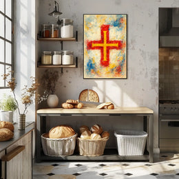 Vibrant Cross Poster
