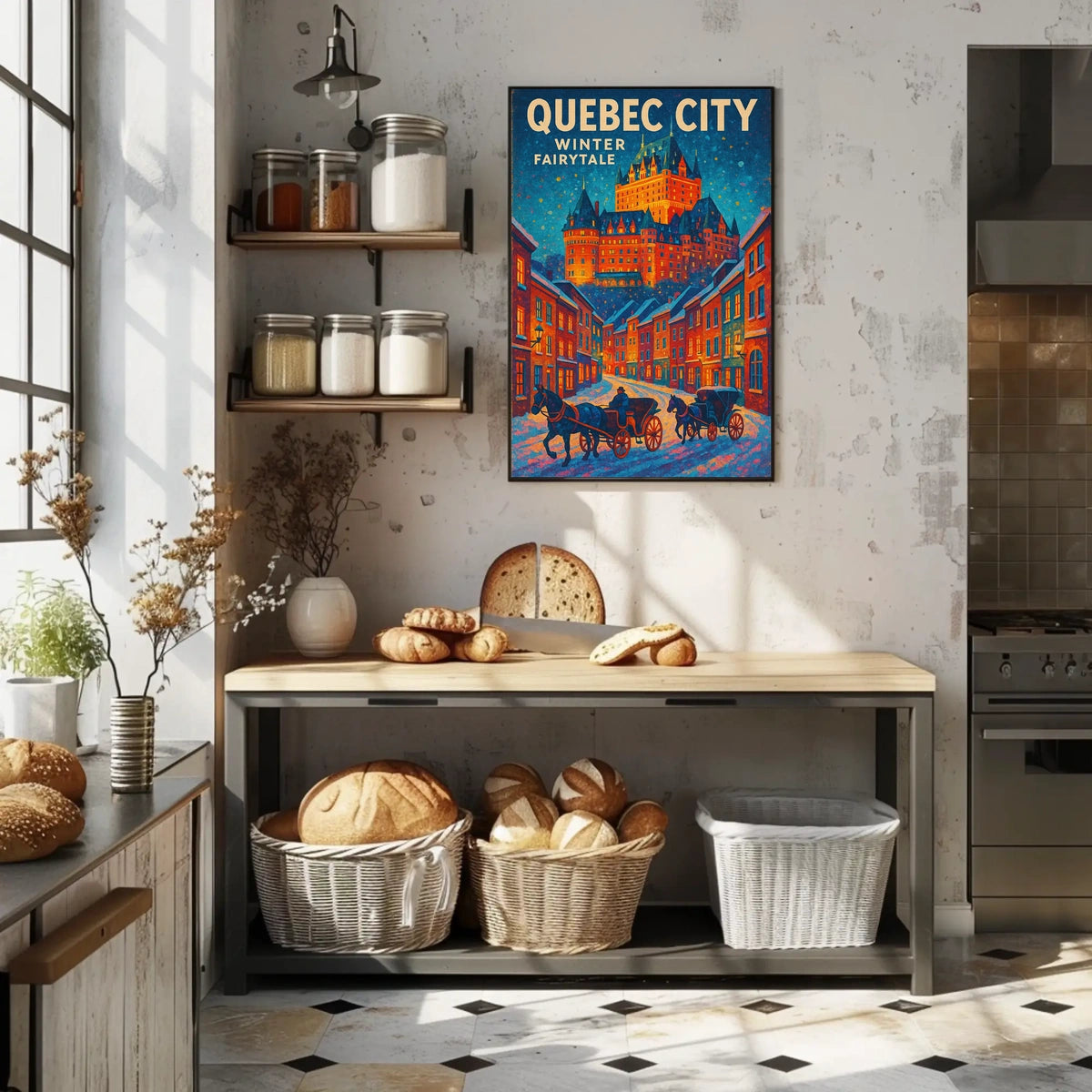 Quebec City Winter Fairytale Poster