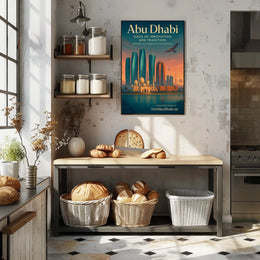 Abu Dhabi Modern Architectural Fusion Urban or Cityscape Poster
