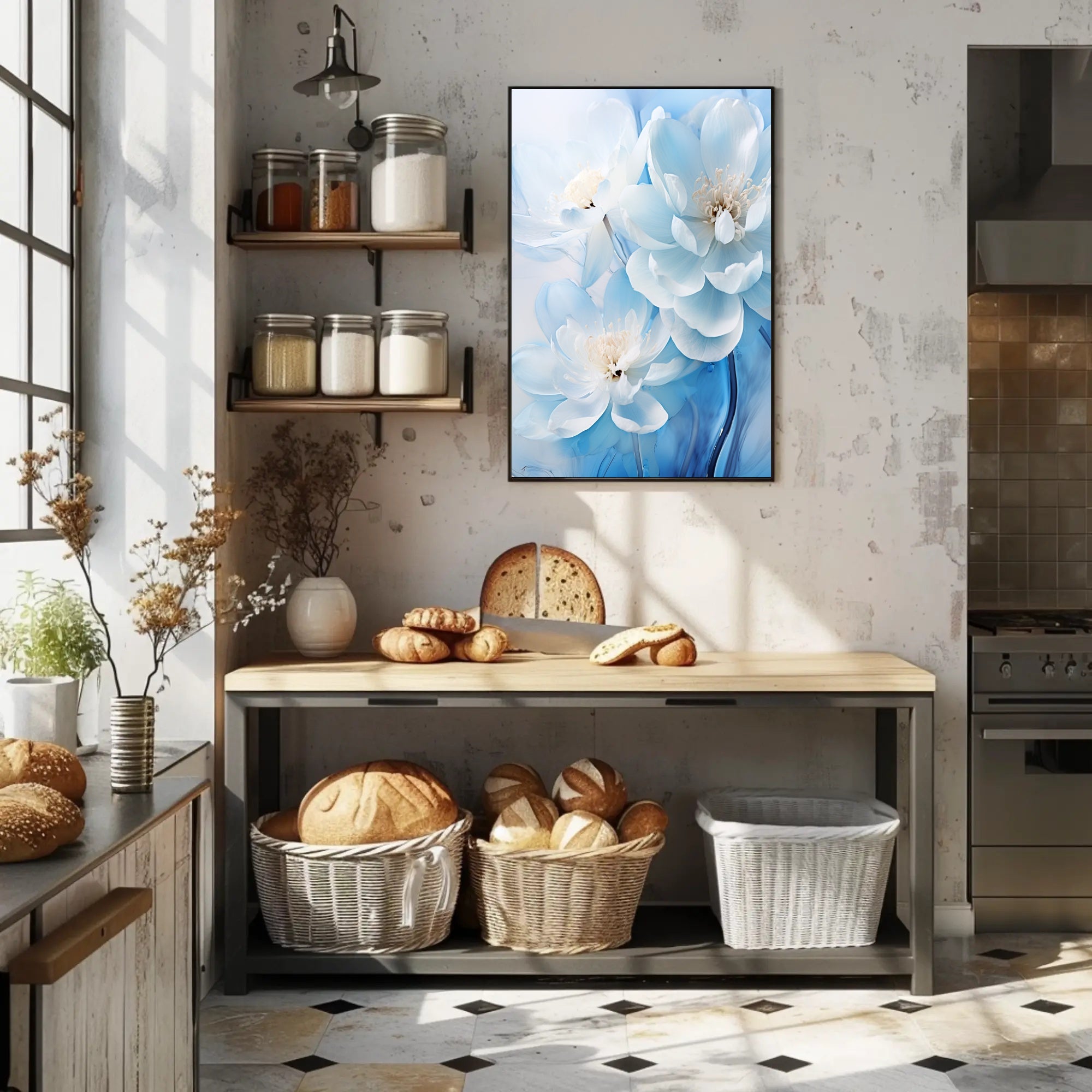 Blossoms In Blue Poster