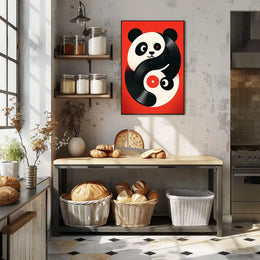 Yin-Yang Panda Vinyl Poster