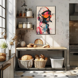 Futuristic Aviator Art Print Poster for Home Decor and Wall Art PosterGoat