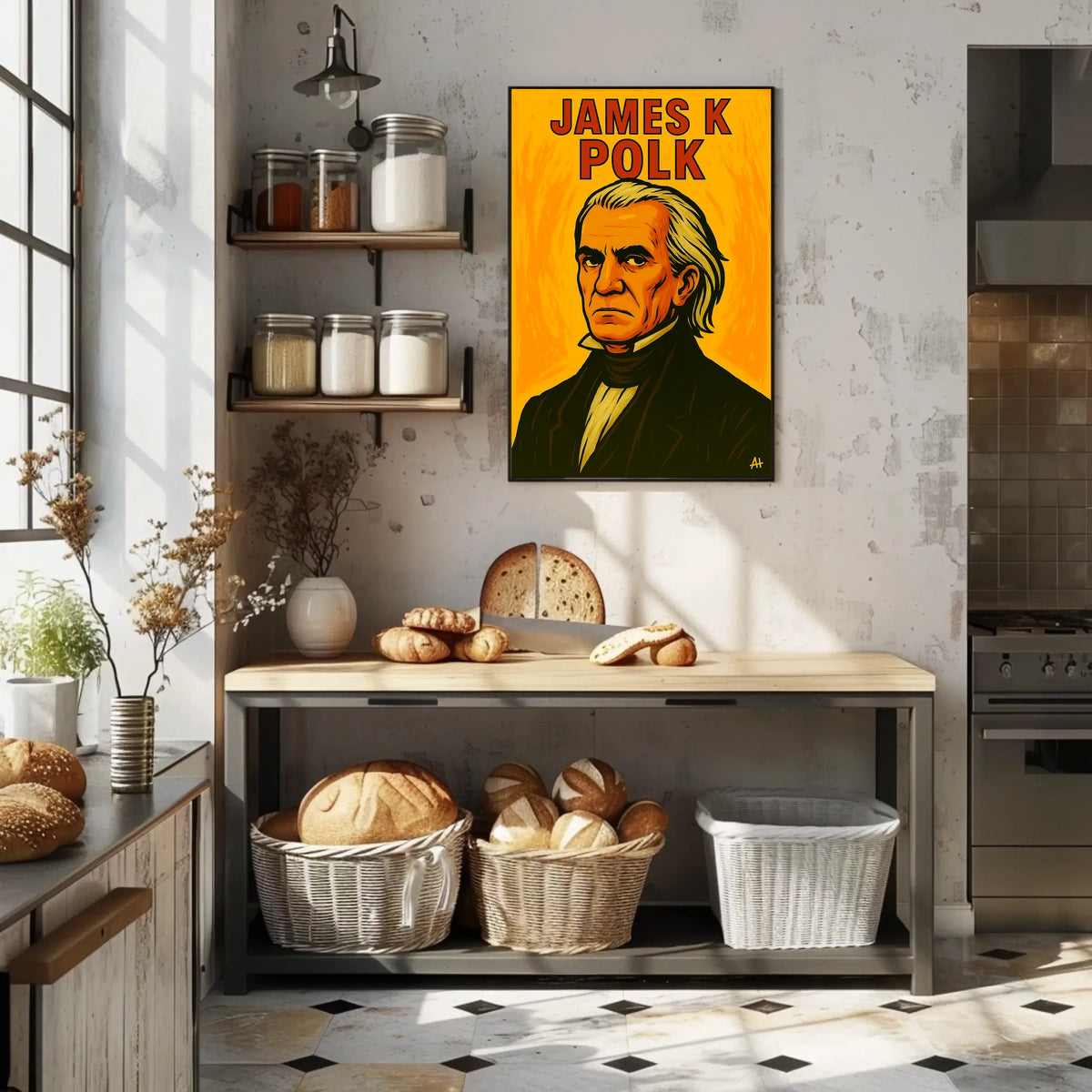James Polk Vintage Scenic Decor Lovers Poster