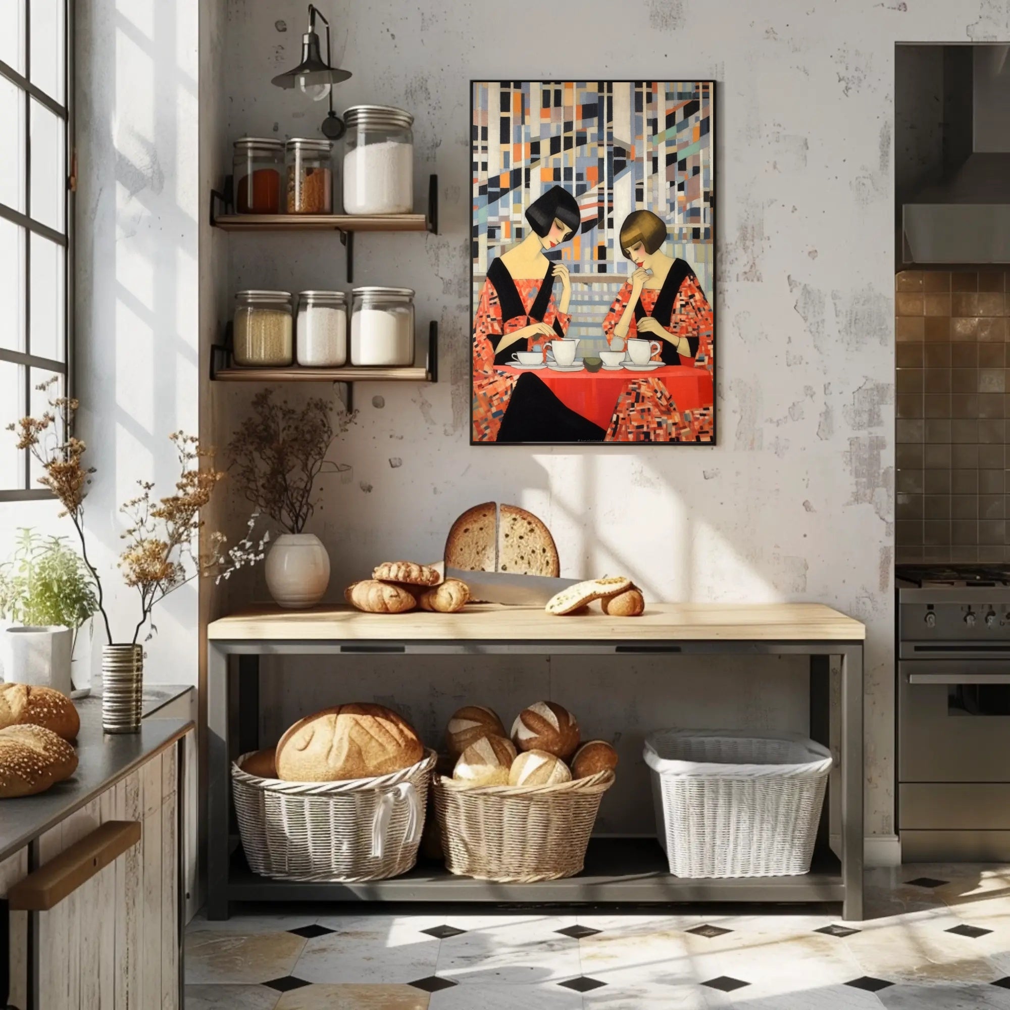 Geometric Tea Time Poster